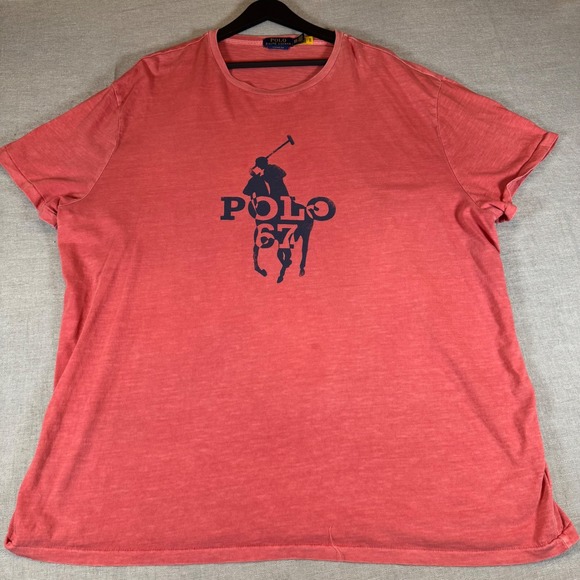 Polo Ralph Lauren Classic Fit Red Graphic Logo T-Shirt Men's XXL - Picture 1 of 8